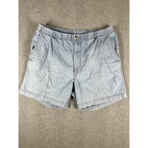 Vintage Weekender Shorts Large Blue Drawstring Faded
